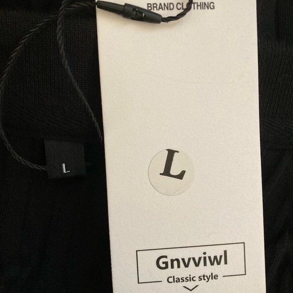 NWTGnvviwl man’s muscle ,black, short sleeve, slim fit ribbed knit shirt, size L - Picture 8 of 11